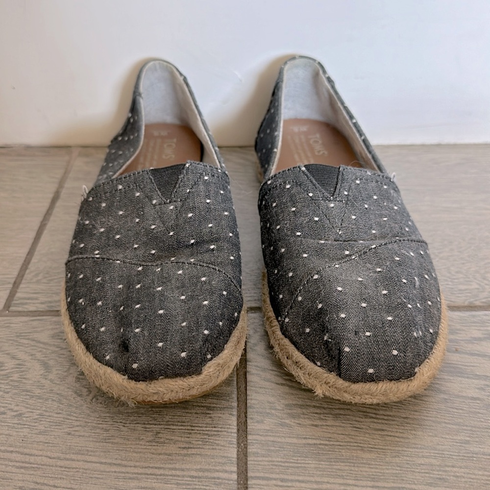 Tom’s slip on shoes.